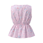 The Blossom Embroidered Peplum Vest – Petal Pink