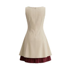 Mini Dress with Contrast plated Panel