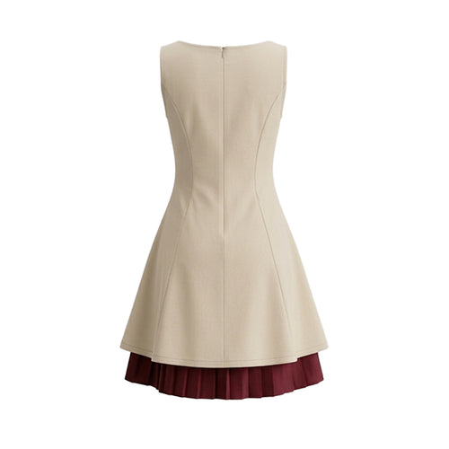 Mini Dress with Contrast plated Panel