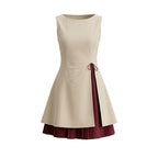 Mini Dress with Contrast plated Panel